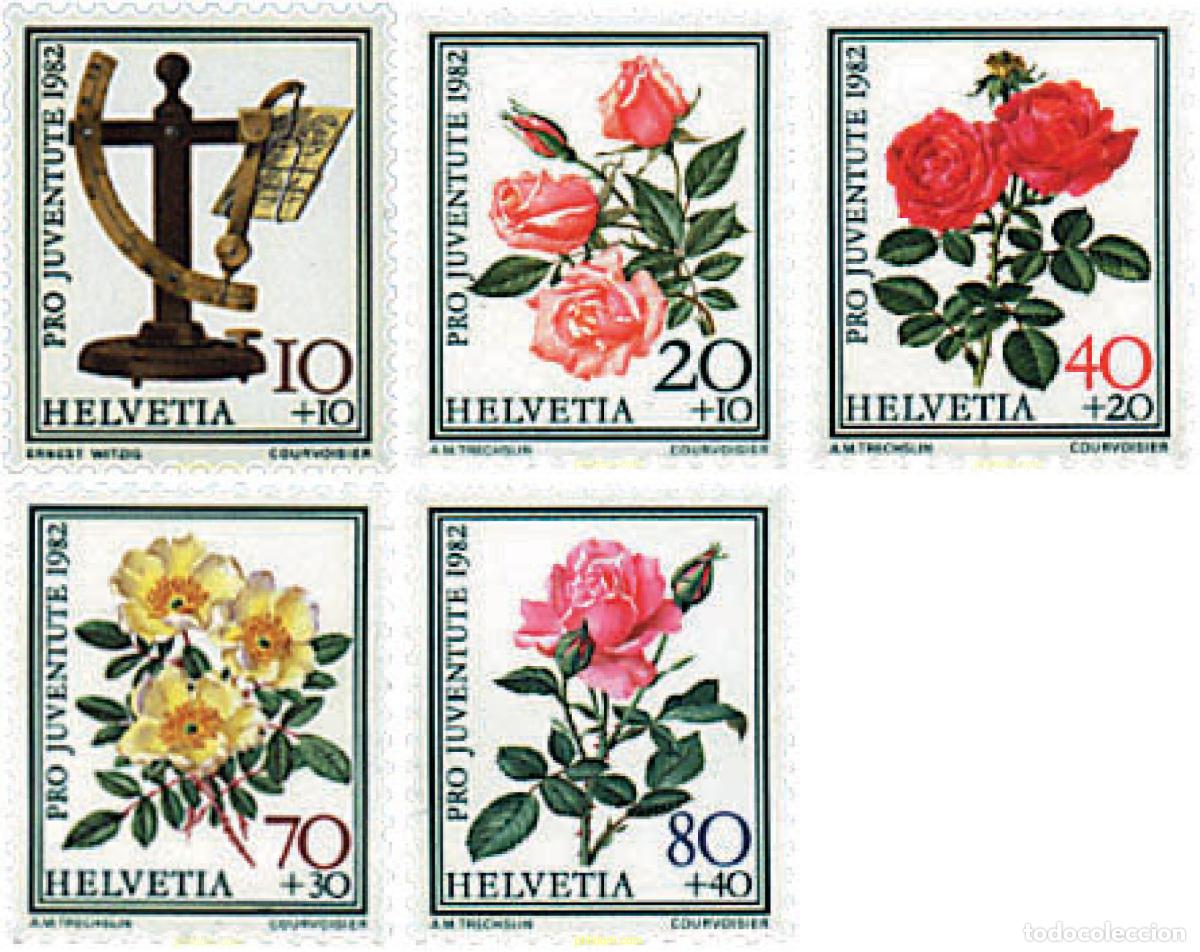Sellos: 93717 MNH SUIZA 1982 PRO JUVENTUD. ROSAS