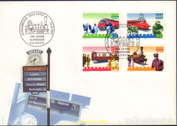 Sellos: 368996 MNH SUIZA 1997 150 ANIVERSARIO DE LOS FERROCARRILES SUIZOS