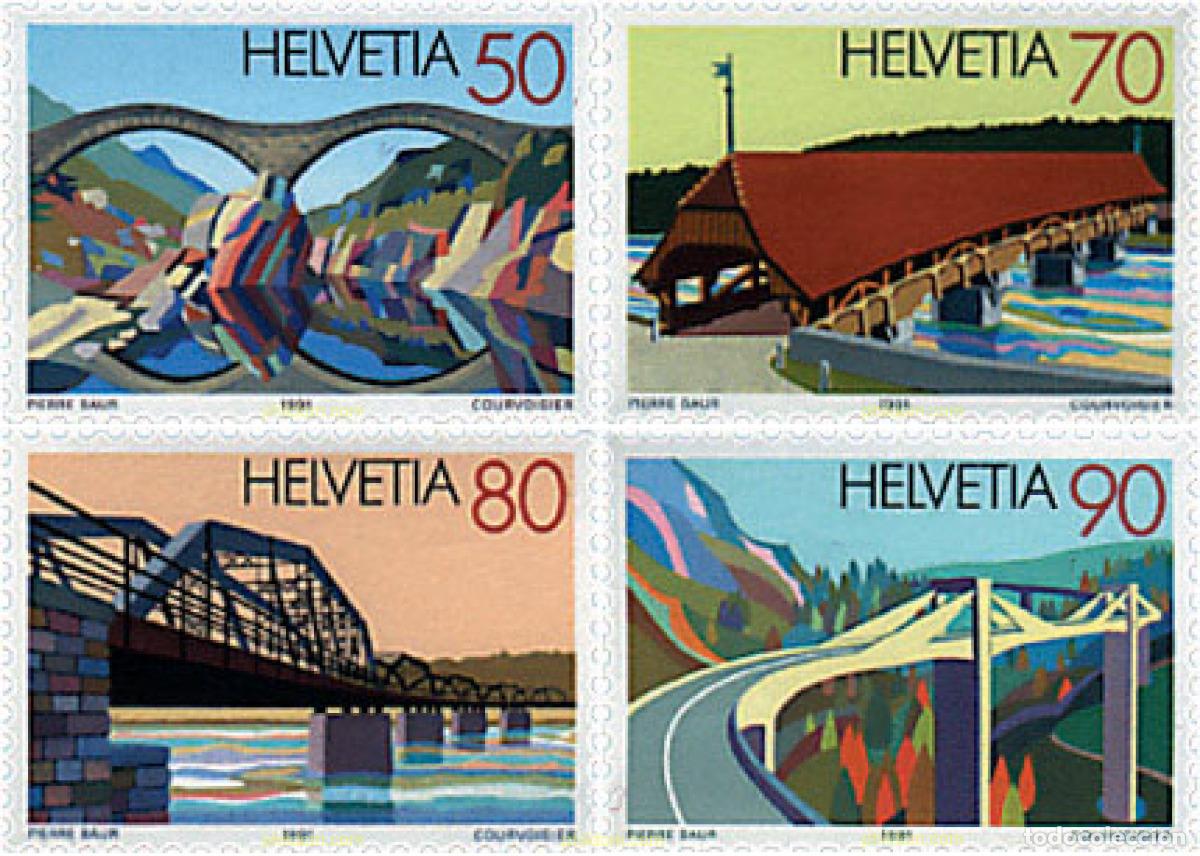 Sellos: 59034 MNH SUIZA 1991 PUENTES
