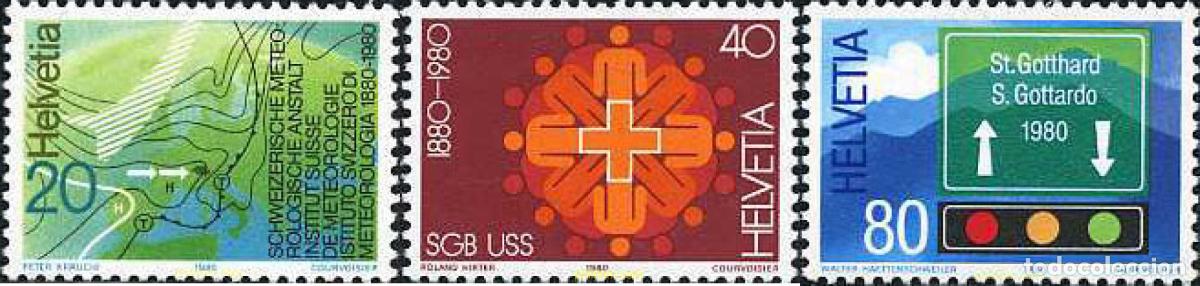 Sellos: 41168 MNH SUIZA 1980 ANIVERSARIOS