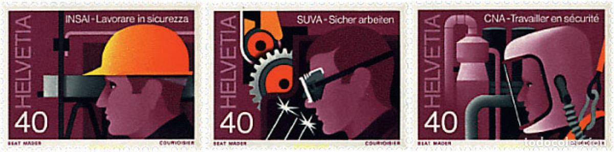 Sellos: 36698 MNH SUIZA 1978 TRABAJAR CON SEGURIDAD