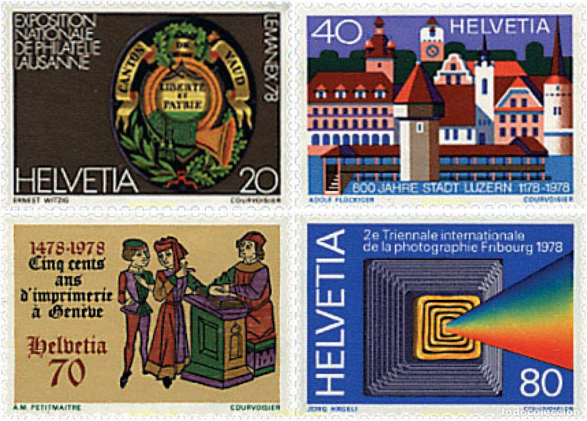 Sellos: 128495 MNH SUIZA 1978 MOTIVOS VARIOS