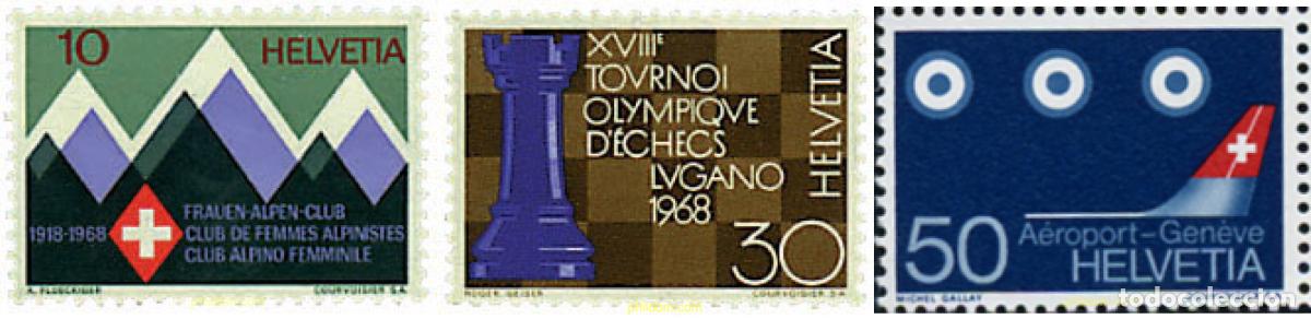 Sellos: 679297 MNH SUIZA 1968 EUROPA CEPT. LLAVE DORADA Y SELLOS DE PROPAGANDA