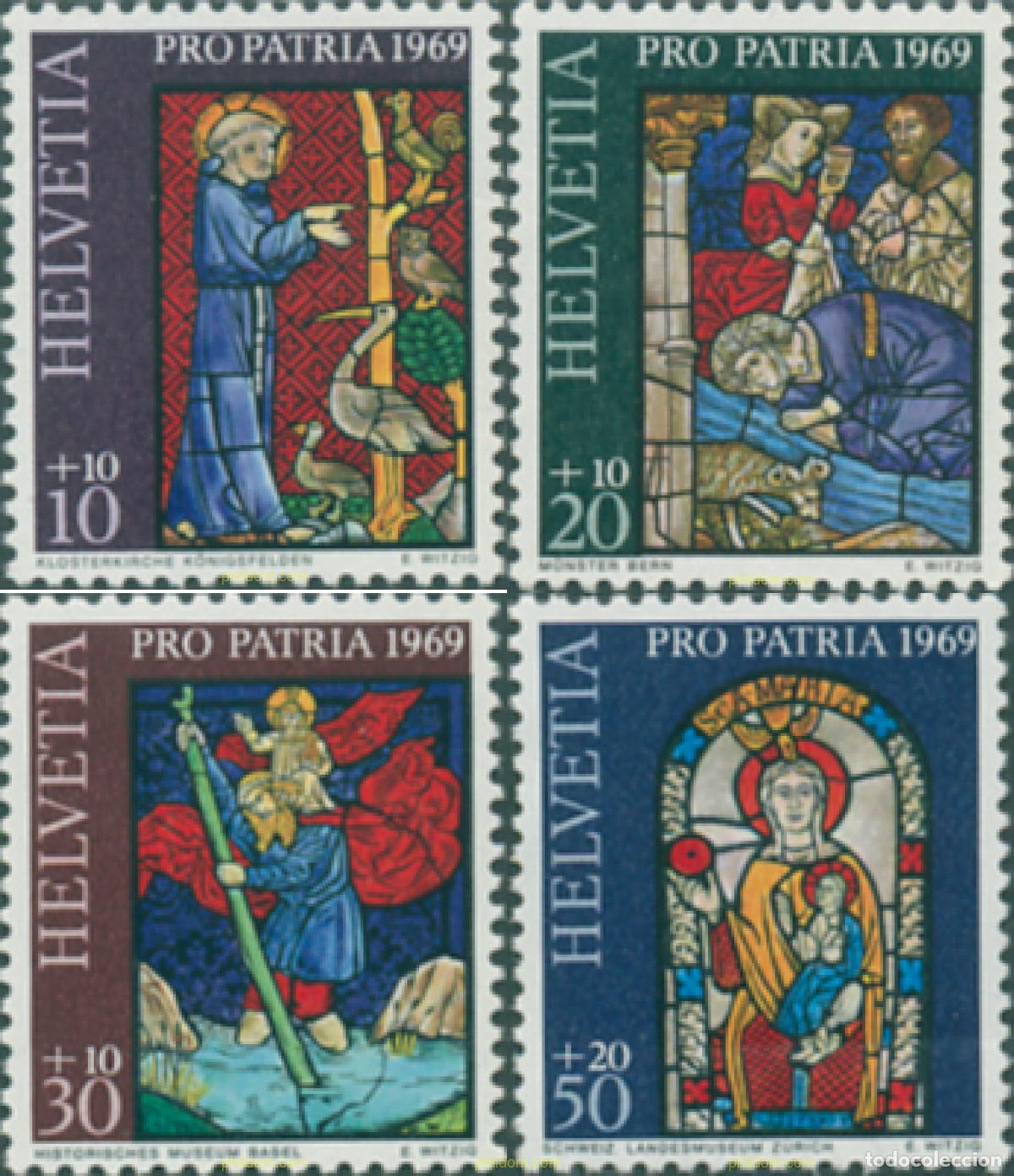 Sellos: 128242 MNH SUIZA 1969 PRO PATRIA. ARTE Y CULTURA