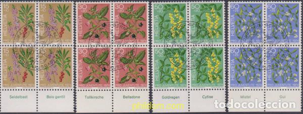 Sellos: 616166 USED SUIZA 1974 PRO JUVENTUD. PLANTAS VENENOSAS DEL BOSQUE