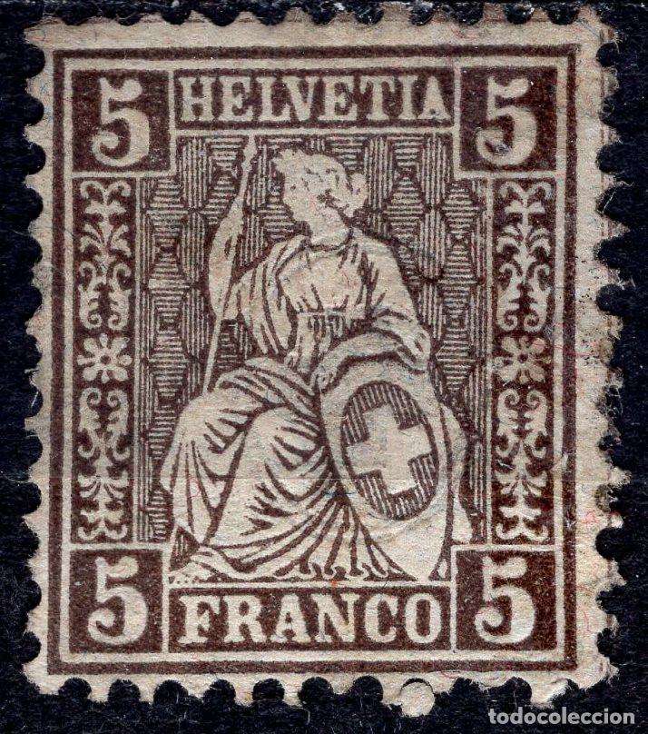 Sellos: SUIZA 1862 STAMP MICHEL CH 22a
