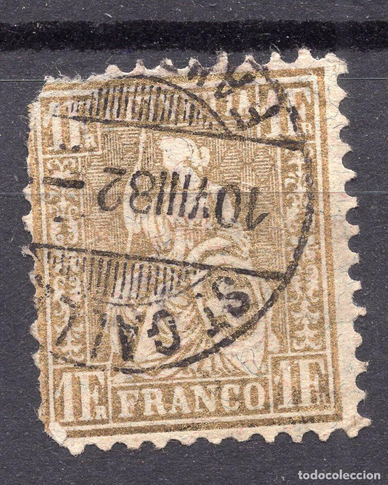 Sellos: SUIZA 1863 STAMP MICHEL CH 28a