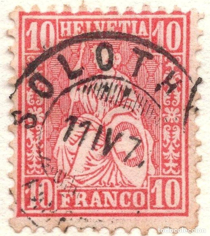 Sellos: SUIZA 1867 STAMP MICHEL CH 30a