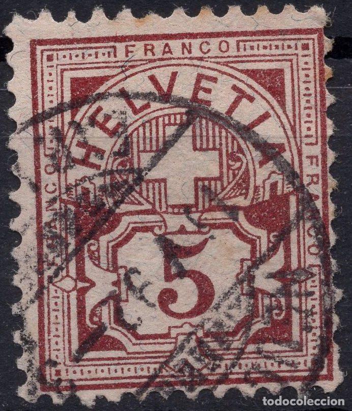 Sellos: SUIZA 1882 STAMP MICHEL CH 46