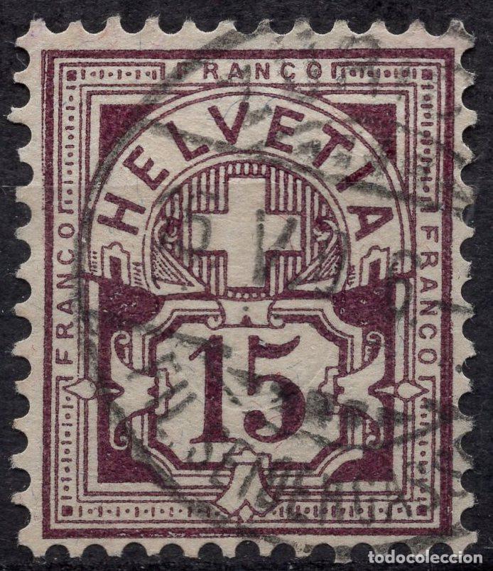 Sellos: SUIZA 1889 STAMP MICHEL CH 57XA