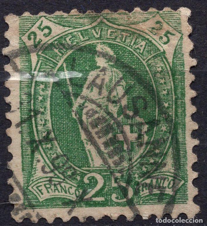 Sellos: SUIZA 1889 STAMP MICHEL CH 59XAg
