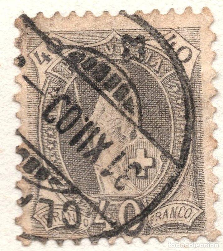 Sellos: SUIZA 1889 STAMP MICHEL CH 61XB