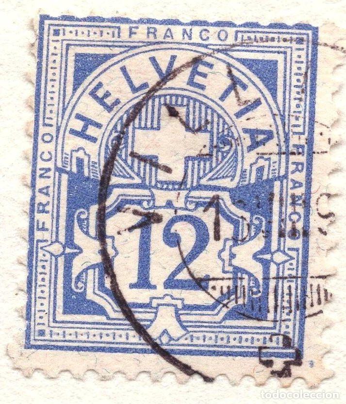 Sellos: SUIZA 1890 STAMP MICHEL CH 55XA