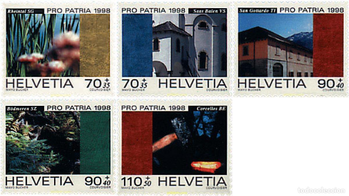 Sellos: 93722 MNH SUIZA 1998 PRO PATRIA. BIENES CULTURALES Y PAISAJES