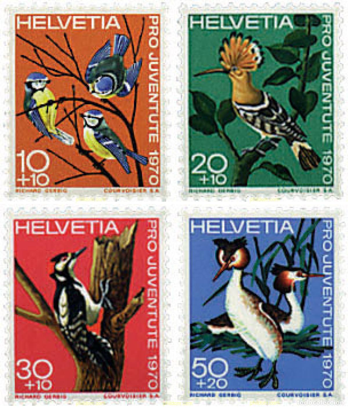 Sellos: 35929 MNH SUIZA 1970 PRO JUVENTUD. PAJAROS