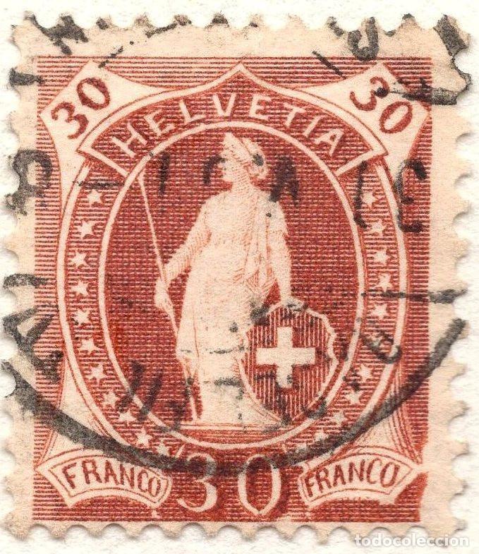 Sellos: SUIZA 1895 STAMP MICHEL CH 60YCC