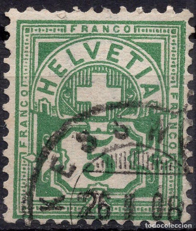 Sellos: SUIZA 1906 STAMP MICHEL CH 84