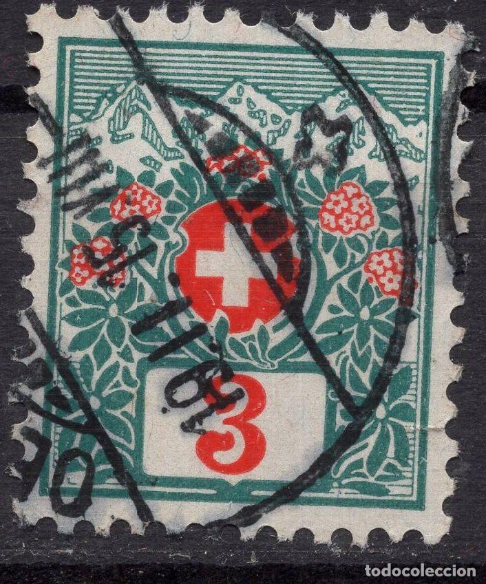 Sellos: SUIZA 1910 STAMP MICHEL CH P30A