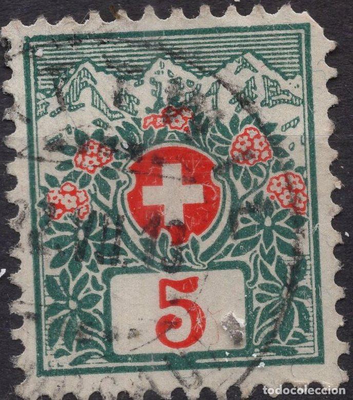 Sellos: SUIZA 1910 STAMP MICHEL CH P31A