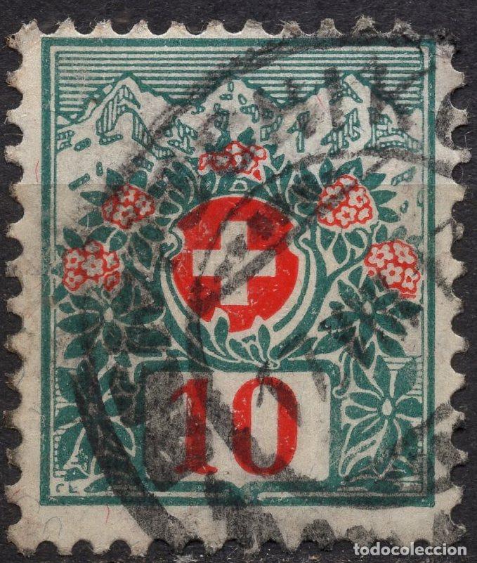 Sellos: SUIZA 1910 STAMP MICHEL CH P32A