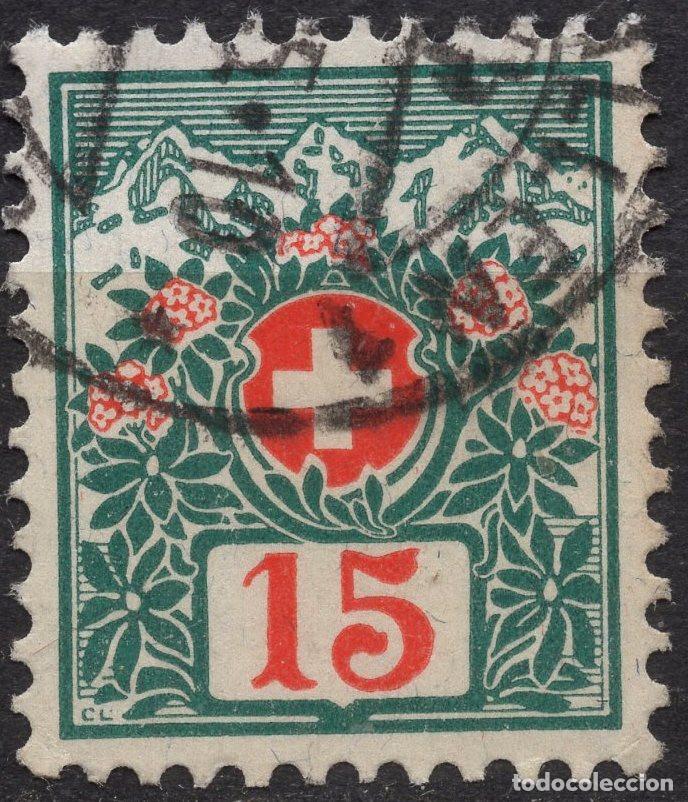 Sellos: SUIZA 1910 STAMP MICHEL CH P33A
