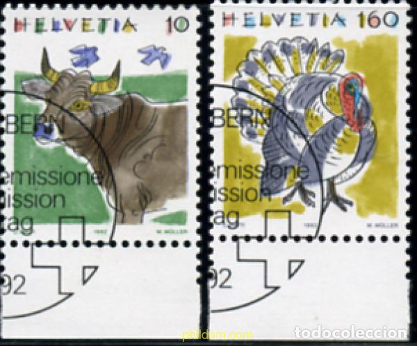 Sellos: 240011 USED SUIZA 1992 ANIMALES