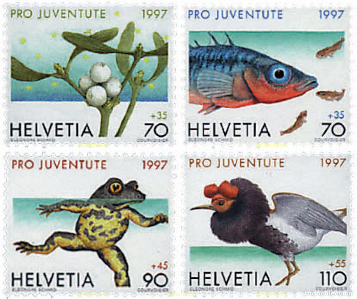 Sellos: 78885 MNH SUIZA 1997 PRO JUVENTUD. NAVIDAD Y FAUNA