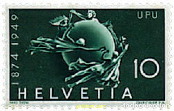 Sellos: 624451 MNH SUIZA 1949 75 ANIVERSARIO DE LA UNION POSTAL UNIVERSAL