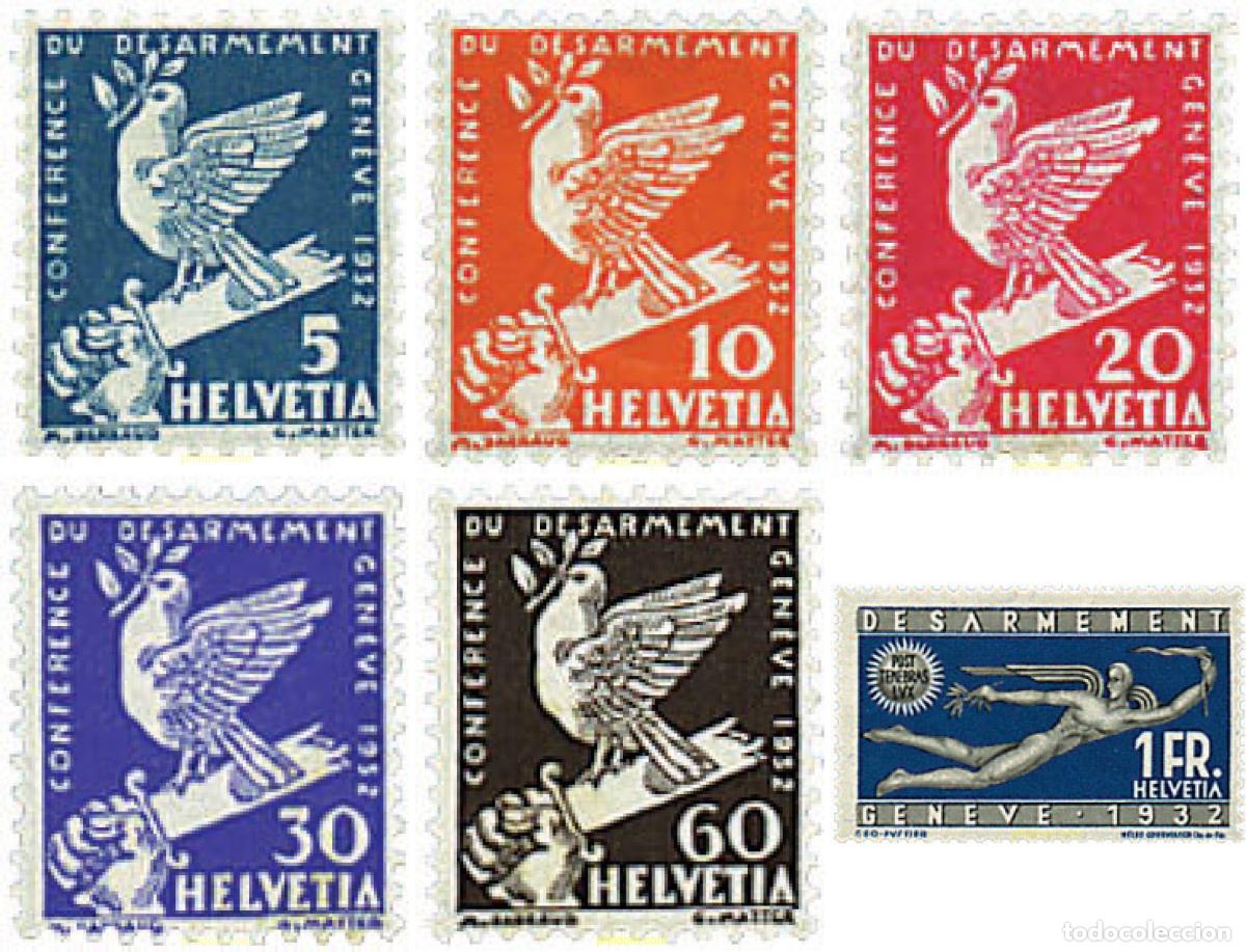 Sellos: 615866 HINGED SUIZA 1932 CONFERENCIA DE DESARME EN GINEBRA