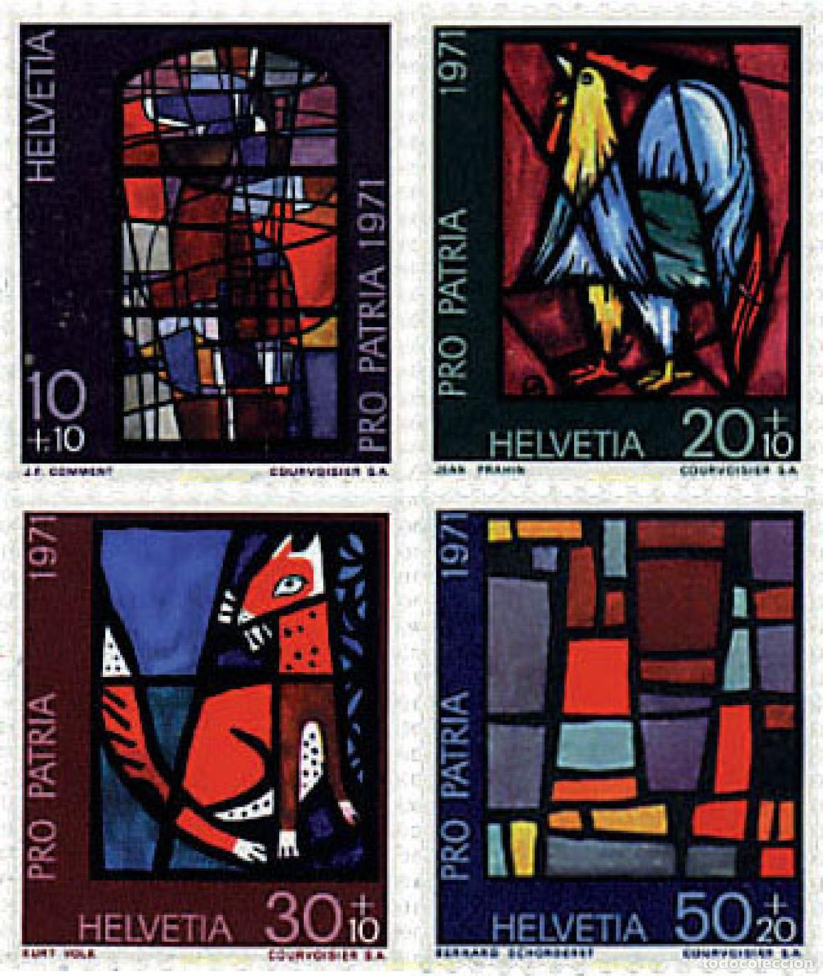 Sellos: 91327 MNH SUIZA 1971 VIDRIERAS
