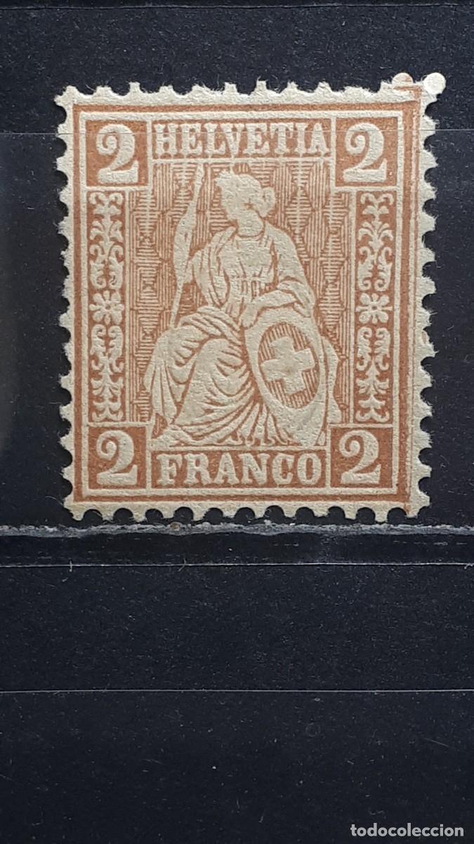 Sellos: SUIZA. A&ntilde;o 1867-78 *. Yvert 42