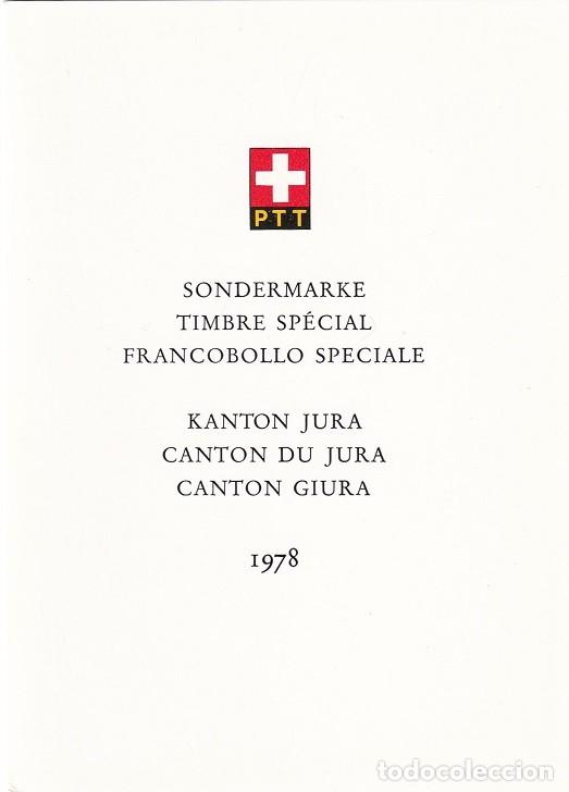 Sellos: Suiza 1978 Helvetia PTT - Cant&oacute;n de Jura, el 23&ordm; de la Confederaci&oacute;n - Jura 23&egrave;me Canton de la Conf&eacute;