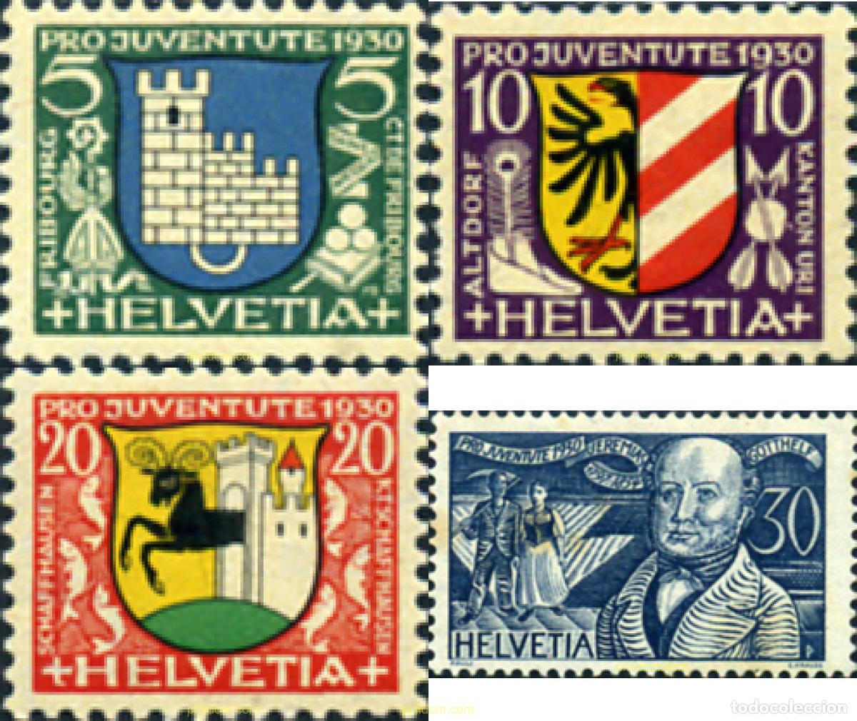 Sellos: 615868 HINGED SUIZA 1930 PRO JUVENTUD. ESCUDOS