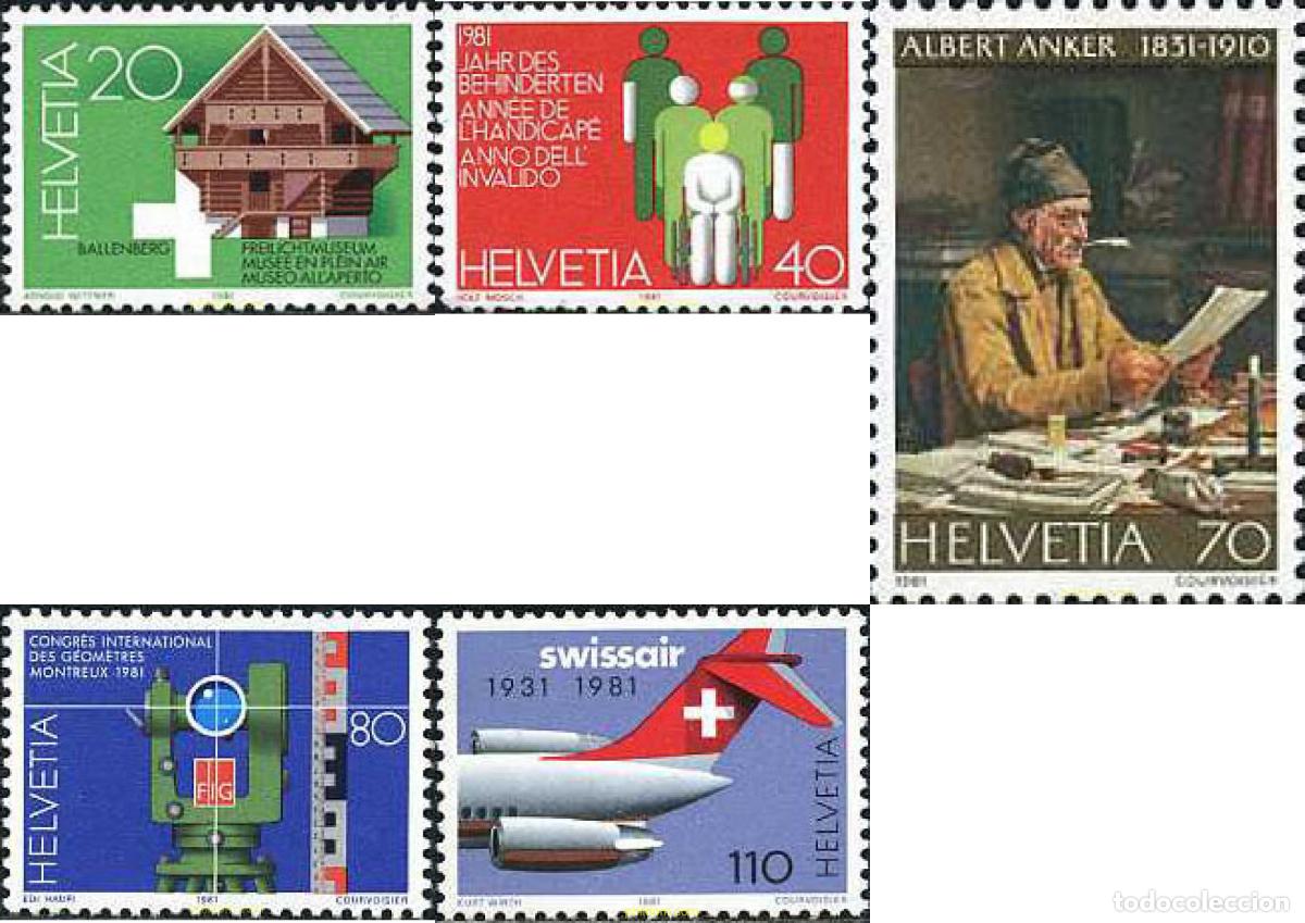Sellos: 26861 MNH SUIZA 1981 ANIVERSARIOS