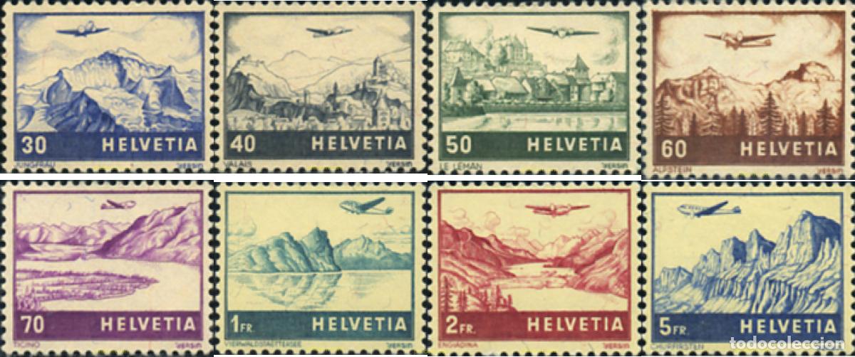 Sellos: 790625 HINGED SUIZA 1941 PAISAJES Y AVIONES