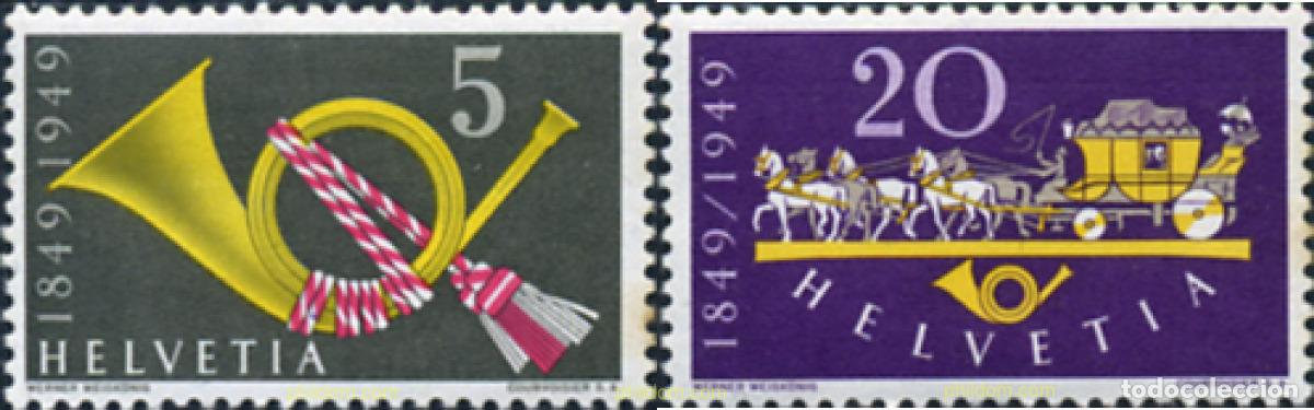 Sellos: 624446 MNH SUIZA 1949 CENTENARIO DE LOS CORREOS CONFEDERADOS