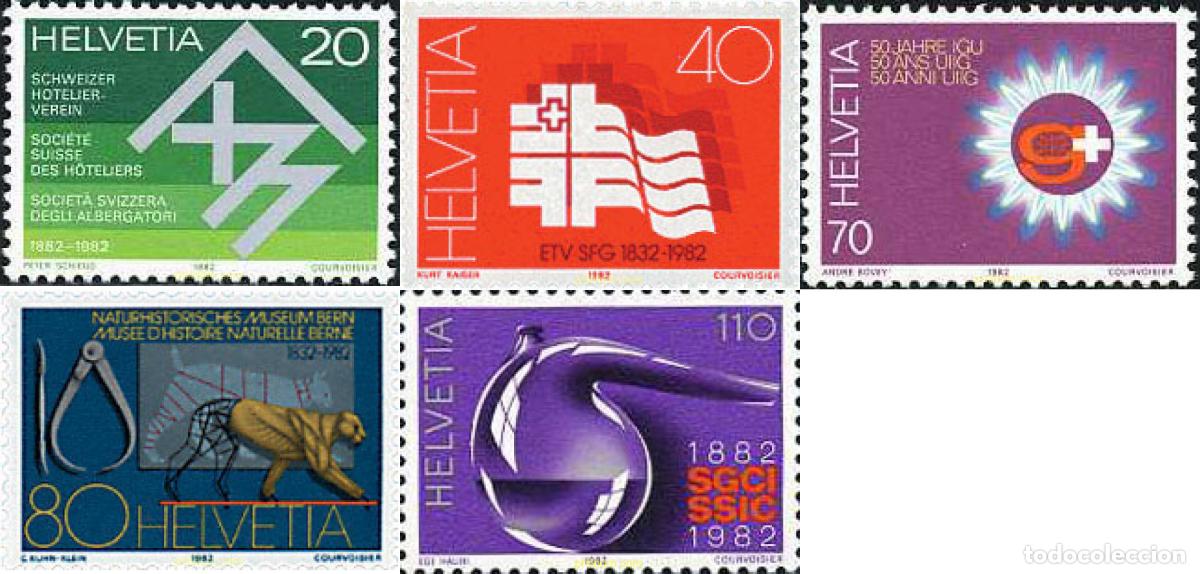 Sellos: 31109 MNH SUIZA 1982 ANIVERSARIOS