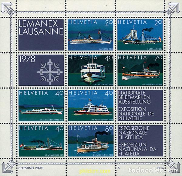 Sellos: 59026 MNH SUIZA 1978 LEMANEX 78. EXPOSICION FILATELICA INTERNACIONAL