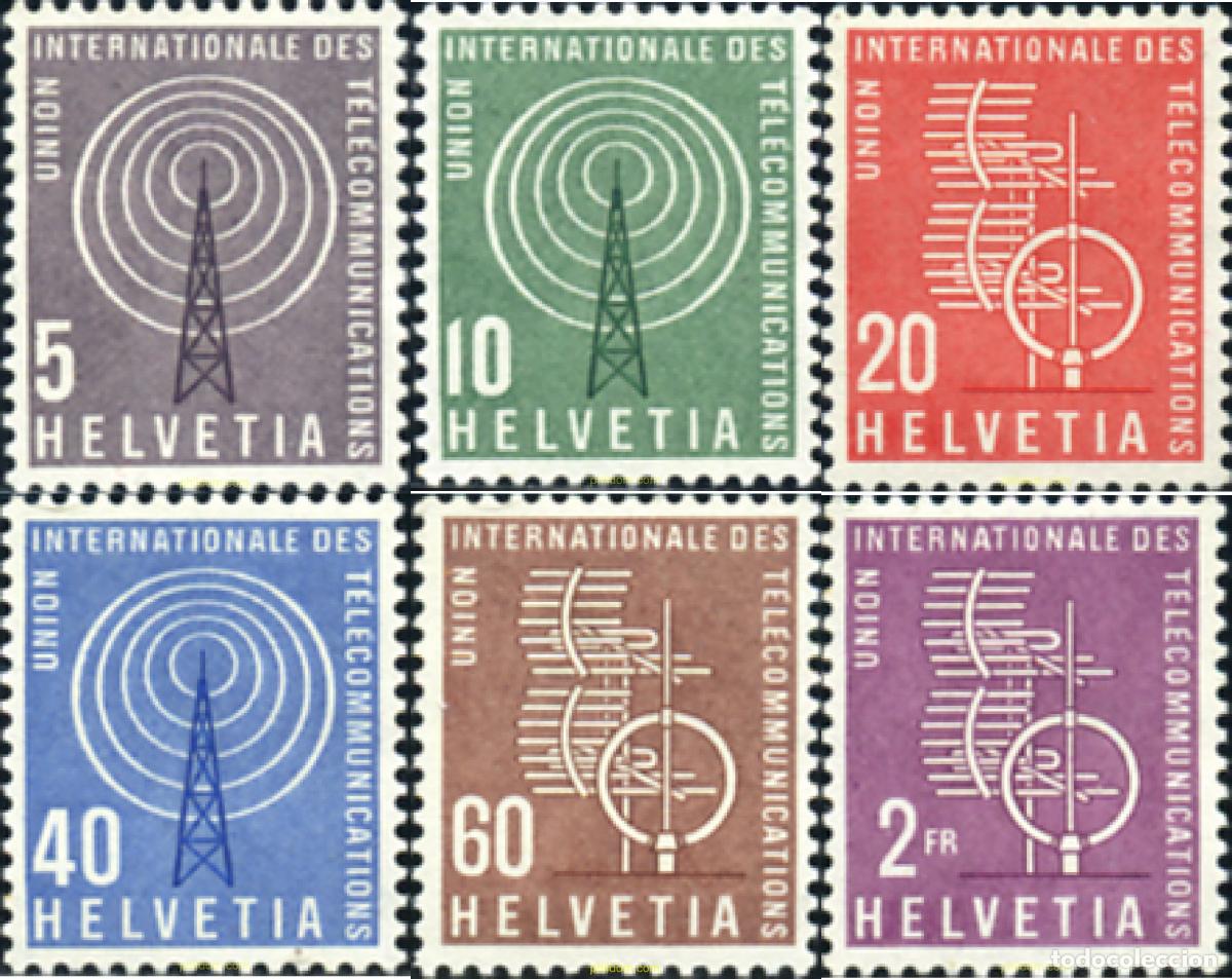 Sellos: 129065 MNH SUIZA. Uni&oacute;n Internacional de Telecomunicaciones 1958 UNION INTERNACIONAL DE TELECOMUNI