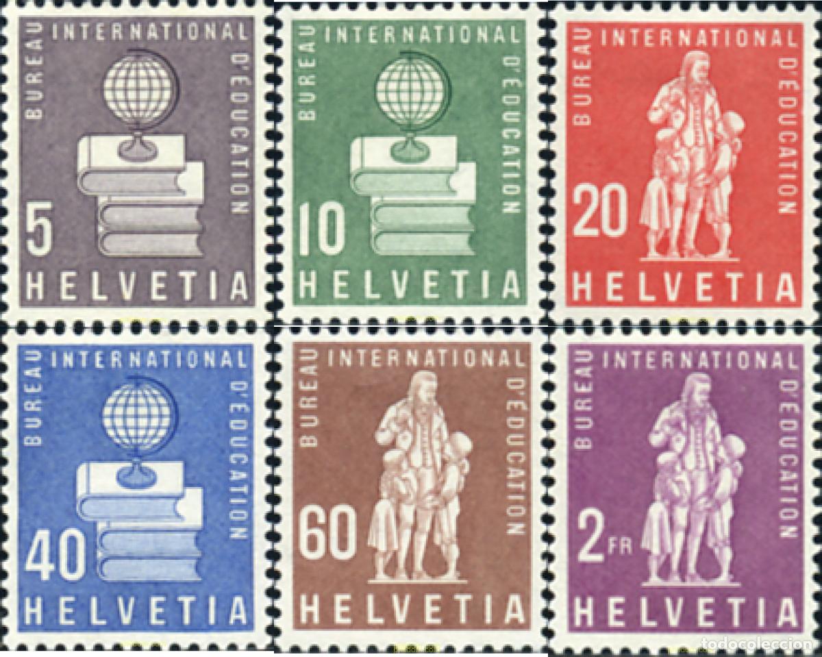 Sellos: 129149 MNH SUIZA. Oficina Internacional de la Educaci&oacute;n 1958 OFICINA INTERNACIONAL DE EDUCACION