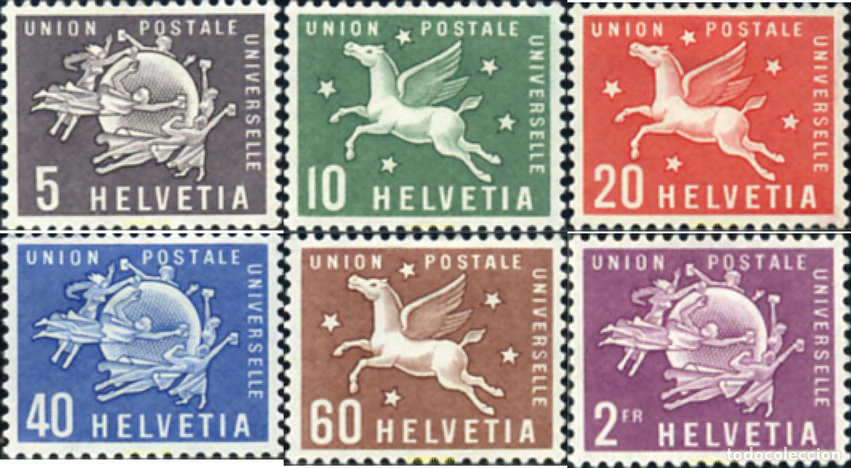 Sellos: 790685 HINGED SUIZA. UPU 1957 UNION POSTAL UNIVERSAL