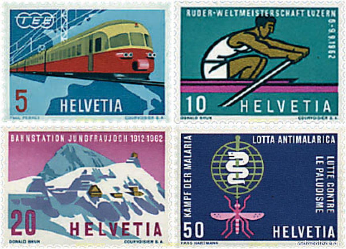 Sellos: 59017 MNH SUIZA 1962 TRENES
