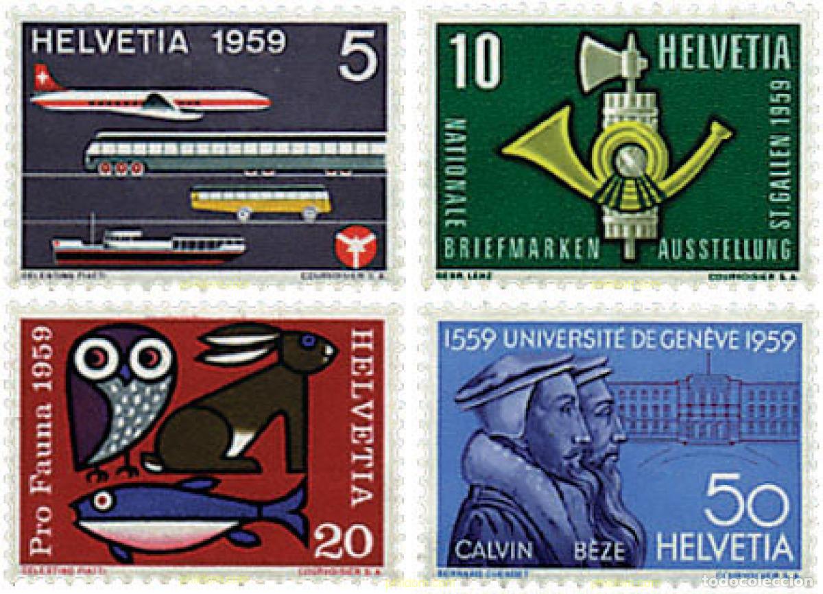 Sellos: 60909 MNH SUIZA 1959 SERIE DE PROPAGANDA