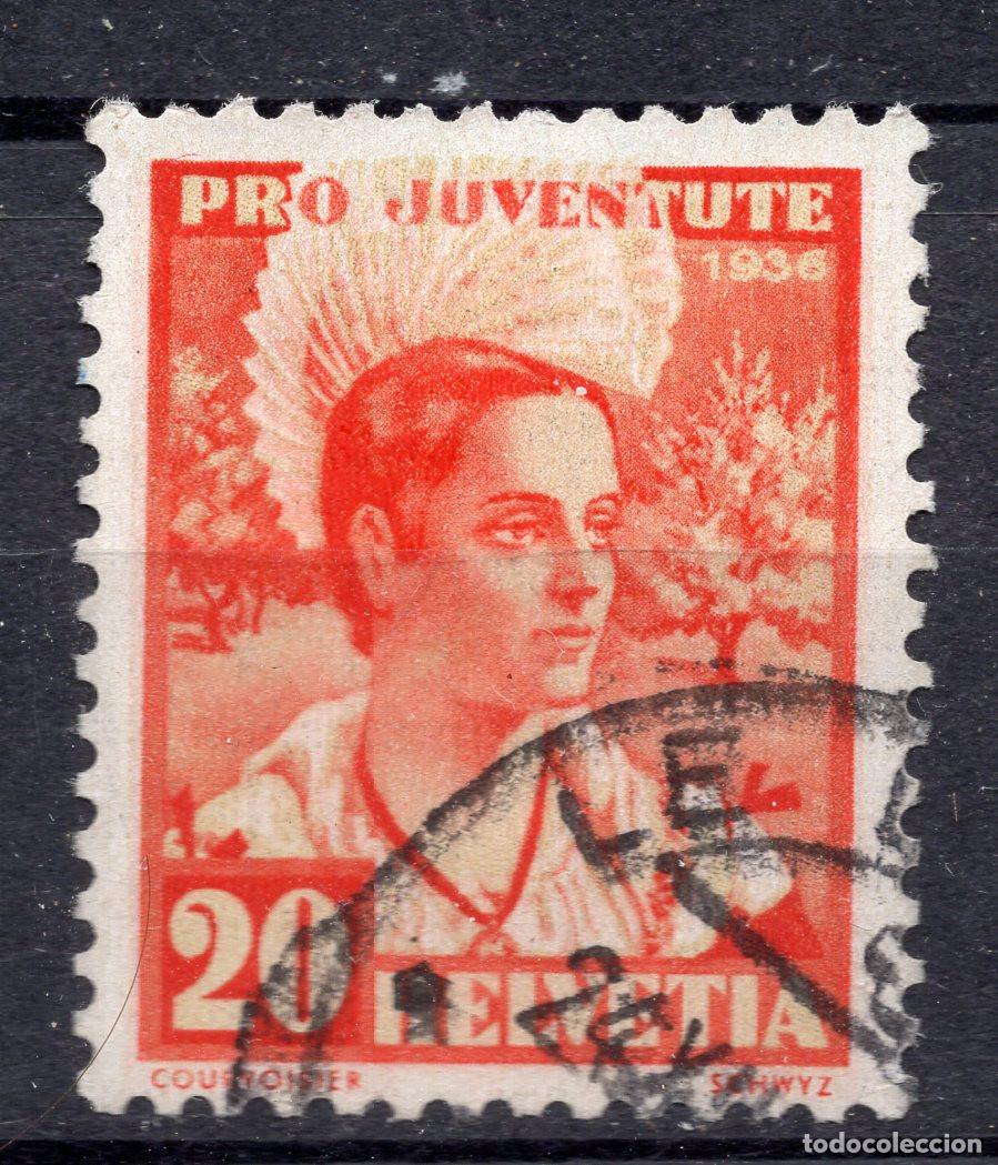 Sellos: SUIZA 1936 STAMP MICHEL CH 308
