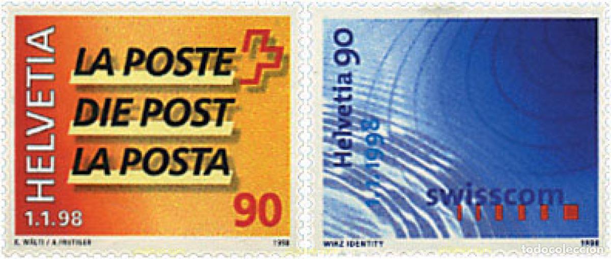Sellos: 69956 MNH SUIZA 1998 NUEVA DENOMINACION POSTAL SWISCOM.