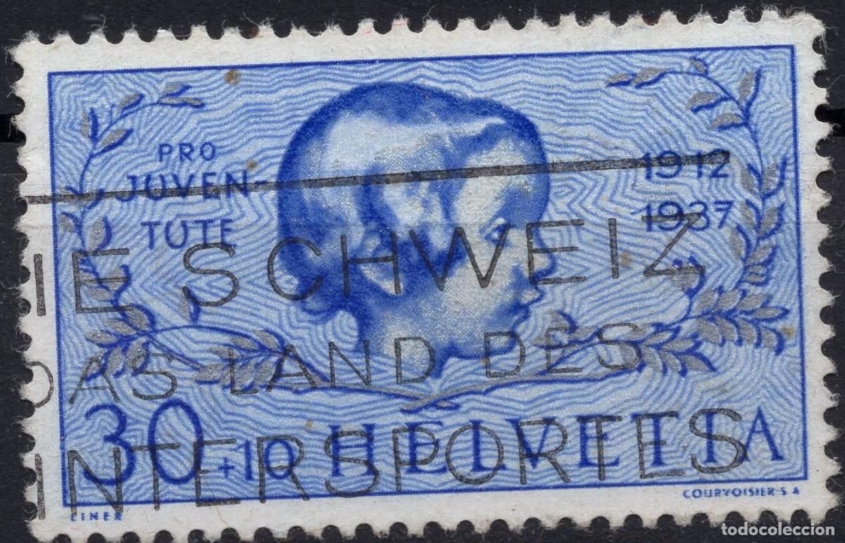 Sellos: SUIZA 1937 STAMP MICHEL CH 317