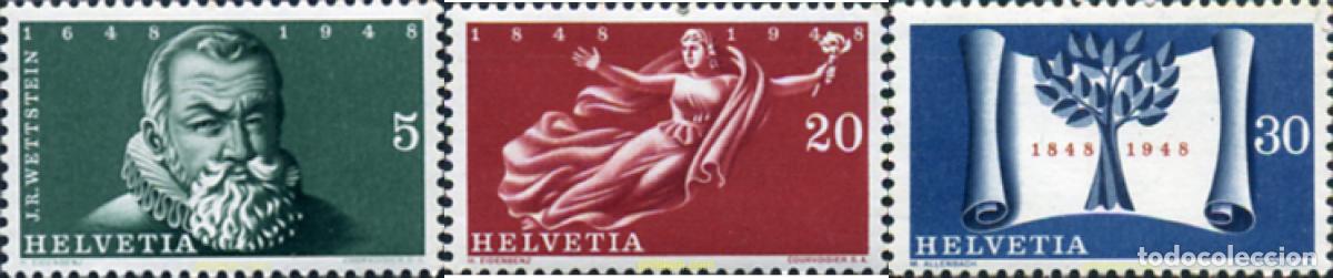 Selos: 790688 HINGED SUIZA 1948 300 ANIVERSARIO DEL TRATADO DE WESTPHALIE Y CENTENARIO DEL ESTADO FEDERAL