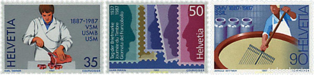 Sellos: 128716 MNH SUIZA 1987 ANIVERSARIOS Y ACONTECIMIENTOS