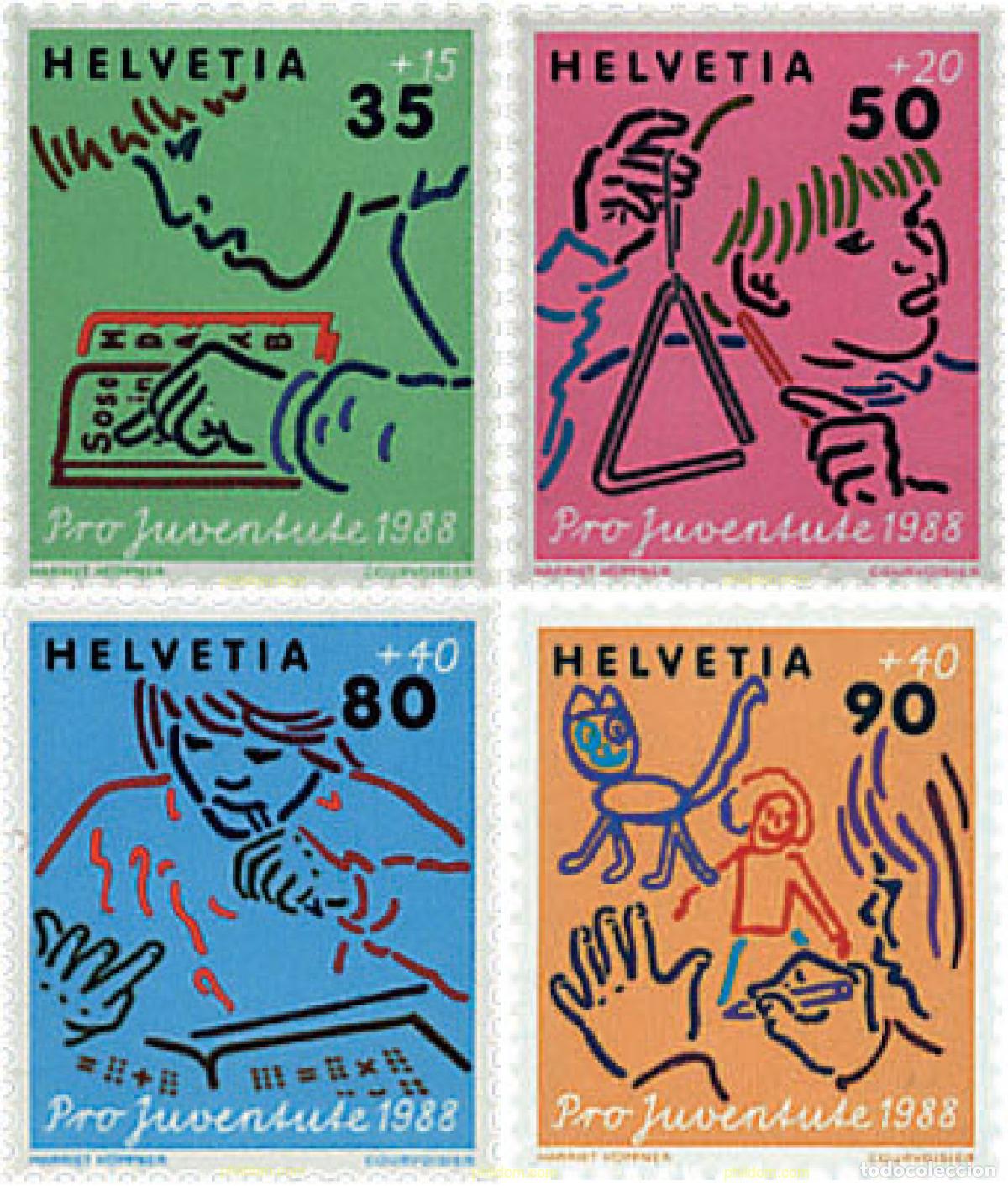 Sellos: 37065 MNH SUIZA 1988 PRO INFANCIA