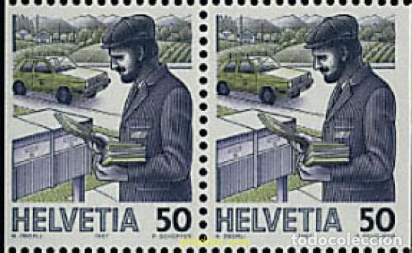 Sellos: 290753 MNH SUIZA 1987 EL TRANSPORTE POSTAL A TRAVES DE LOS A&Ntilde;OS